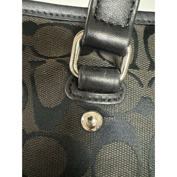 Coach Gallery Womens Tote Bag In Signature Canvas Graphite Black - Picture 9 of 10